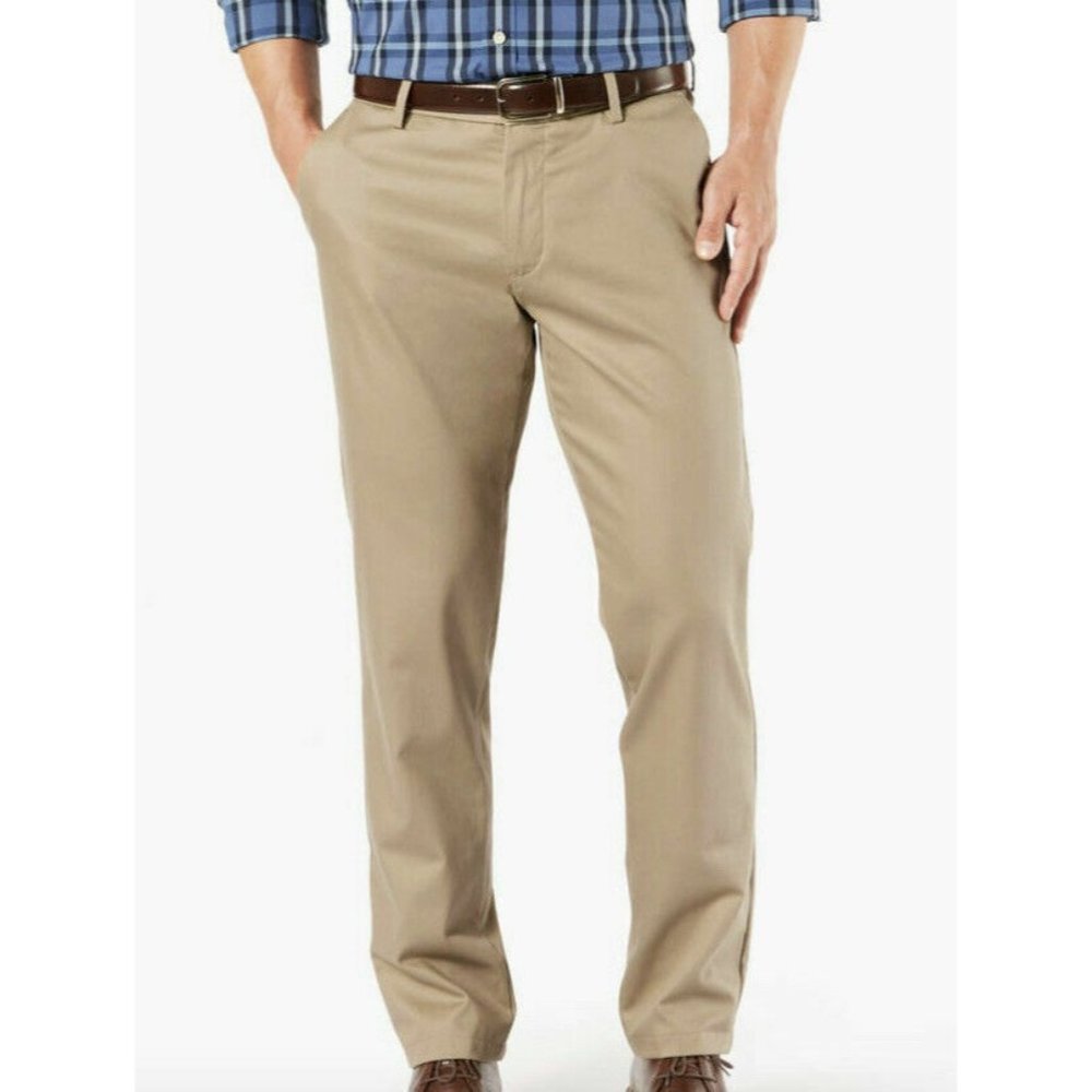 Dockers Men's Pants Chinos Khaki Casual 100%Cotton Straight Fit  36 X 34